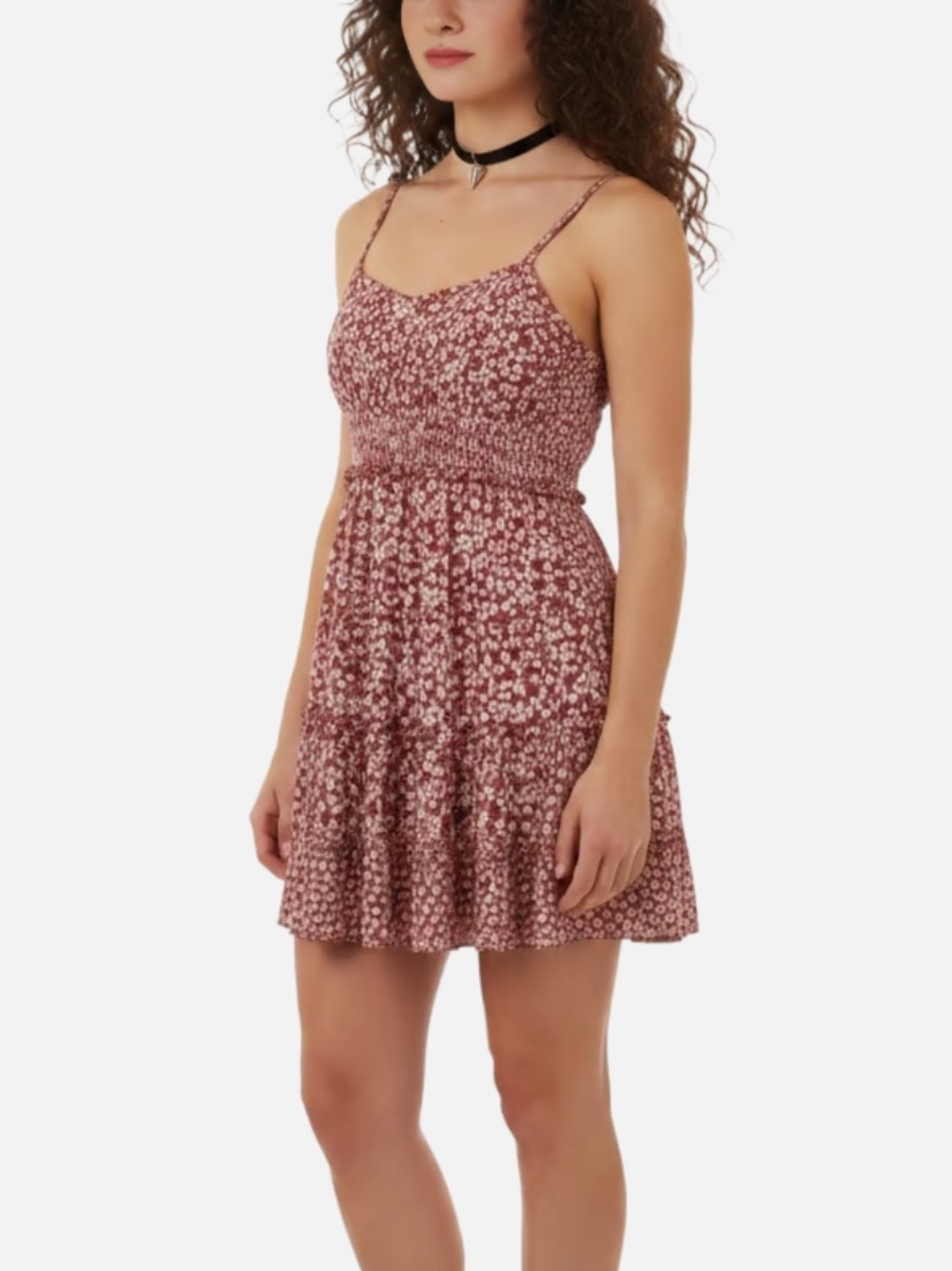 Red Floral Mini Dress